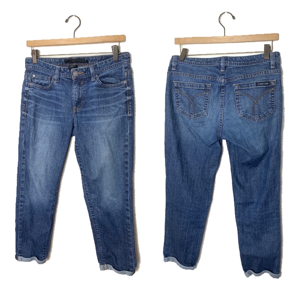 CALVIN KLEIN cuffed skinny jeans, size 28